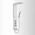 Modern Shower Sauna Design With Wall Mounted Controls And Sleek Shower Head