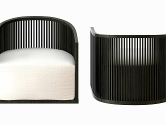 New Chinese-style Single Sofa 3d model