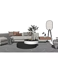 Modern Sofa Coffee Table Combination Simple Sofa Coffee Table Combination 3d model