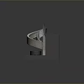 Architectural Model Featuring Spiral Staircase With Detailed Steps And Concrete Platform
