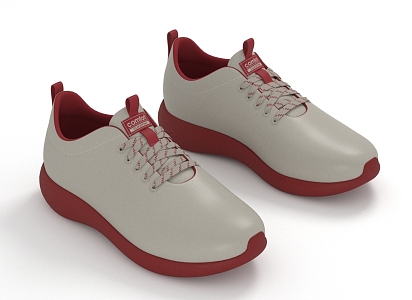 modern travel shoes 3d model