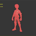 3D Male Character Design With Brown Hair White Shirt Brown Pants And Orange Boots