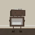 Unique Wooden Cabinet With Robot Leg Design Drawer Storage Compartment In Minimalist Interior