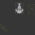 Futuristic Military Aircraft in Dark Green With Armored Details Multiple Wings And Weapon Systems