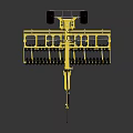 Yellow Agricultural Disc Harrow Machinery For Soil Preparation With Metal Discs And Wheels