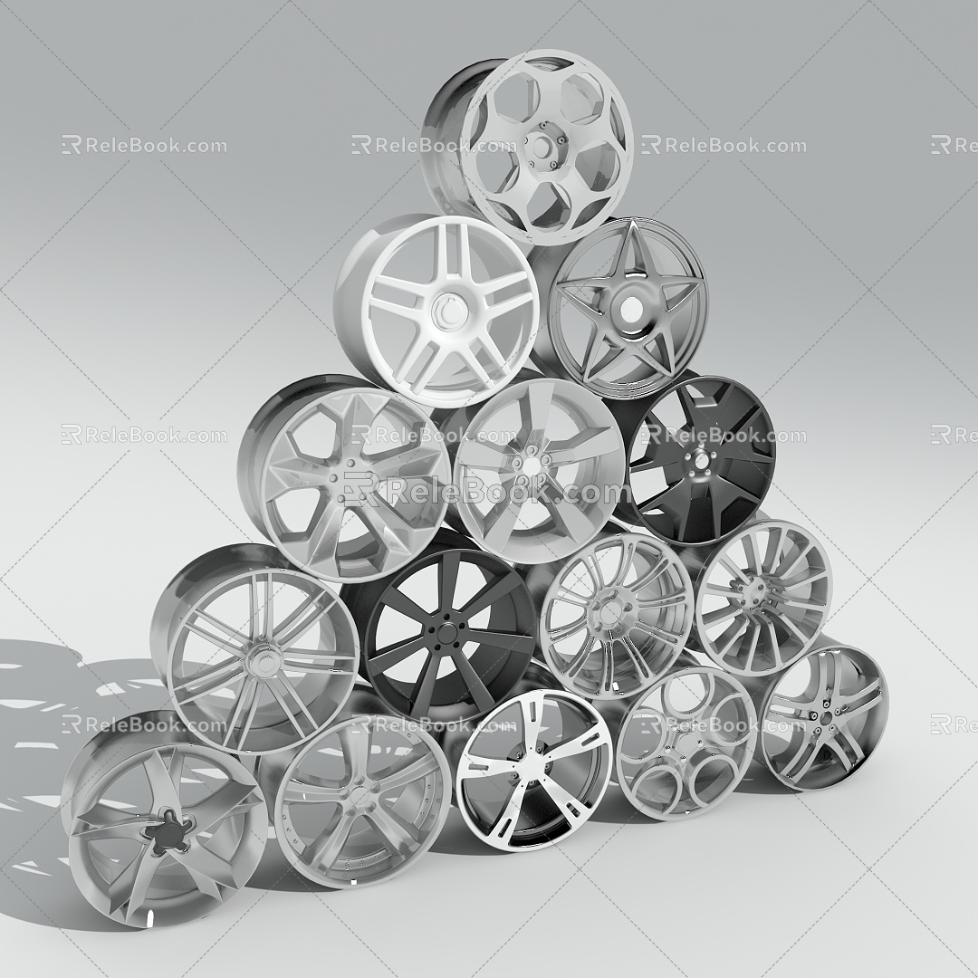 Modern wheel hub 3d model