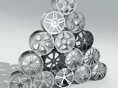 Modern wheel hub 3d model