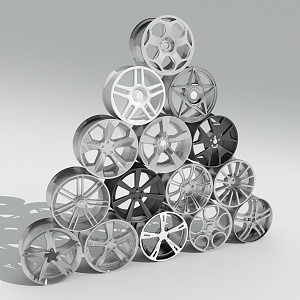 Modern wheel hub 3d model