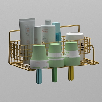 Bathroom storage rack toothbrush holder 3d model