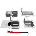 Stainless Steel Kitchen Sinks With Different Styles Single Double Bowl And Faucet Drainer