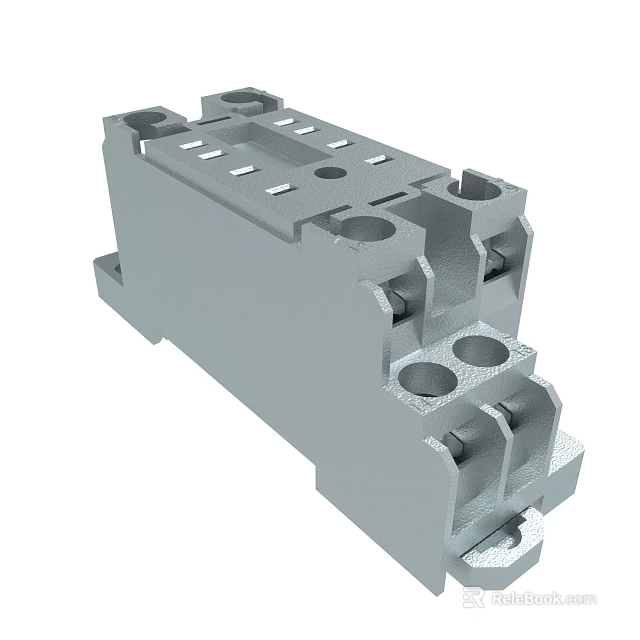 Industrial Metal Hardware Tool Terminal Block With Multiple Connection Points And Mounting Holes 3d model 