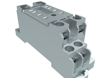 Industrial Metal Hardware Tool Terminal Block With Multiple Connection Points And Mounting Holes 3d model