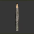 Wooden Pencils With Yellow Tips Natural Texture And Cylindrical Shape Arranged In Row