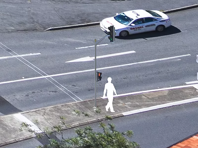 Road Infrastructure Including Traffic Light Pedestrian Crossing And Vehicle Lane For Safety 3d model