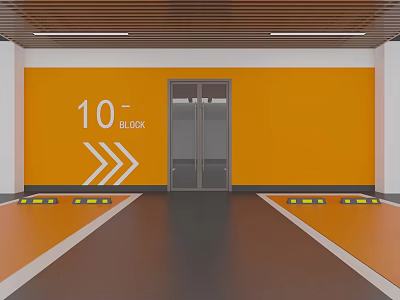 underground garage modern garage 3d model