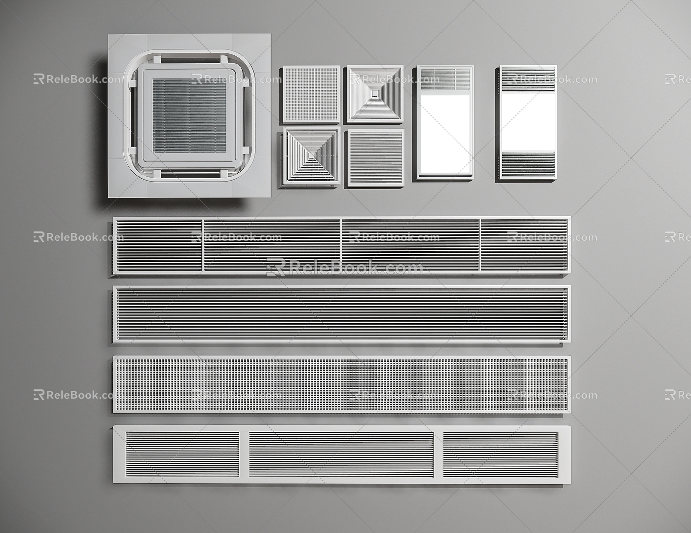 Air outlet ceiling machine model