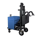 Mobile Industrial Equipment With Blue Component And Black Frame Structure 3d model