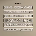 Poliform Decorative Carvings Strips With Various Intricate Design Patterns 3d model