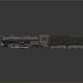 Vintage Black Steam Train Model With Metallic Finish And Gray Background Reflection