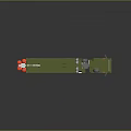 Green Military Missile Launch Vehicle With White Launch Tubes Multi Wheel Chassis And Transport Structure