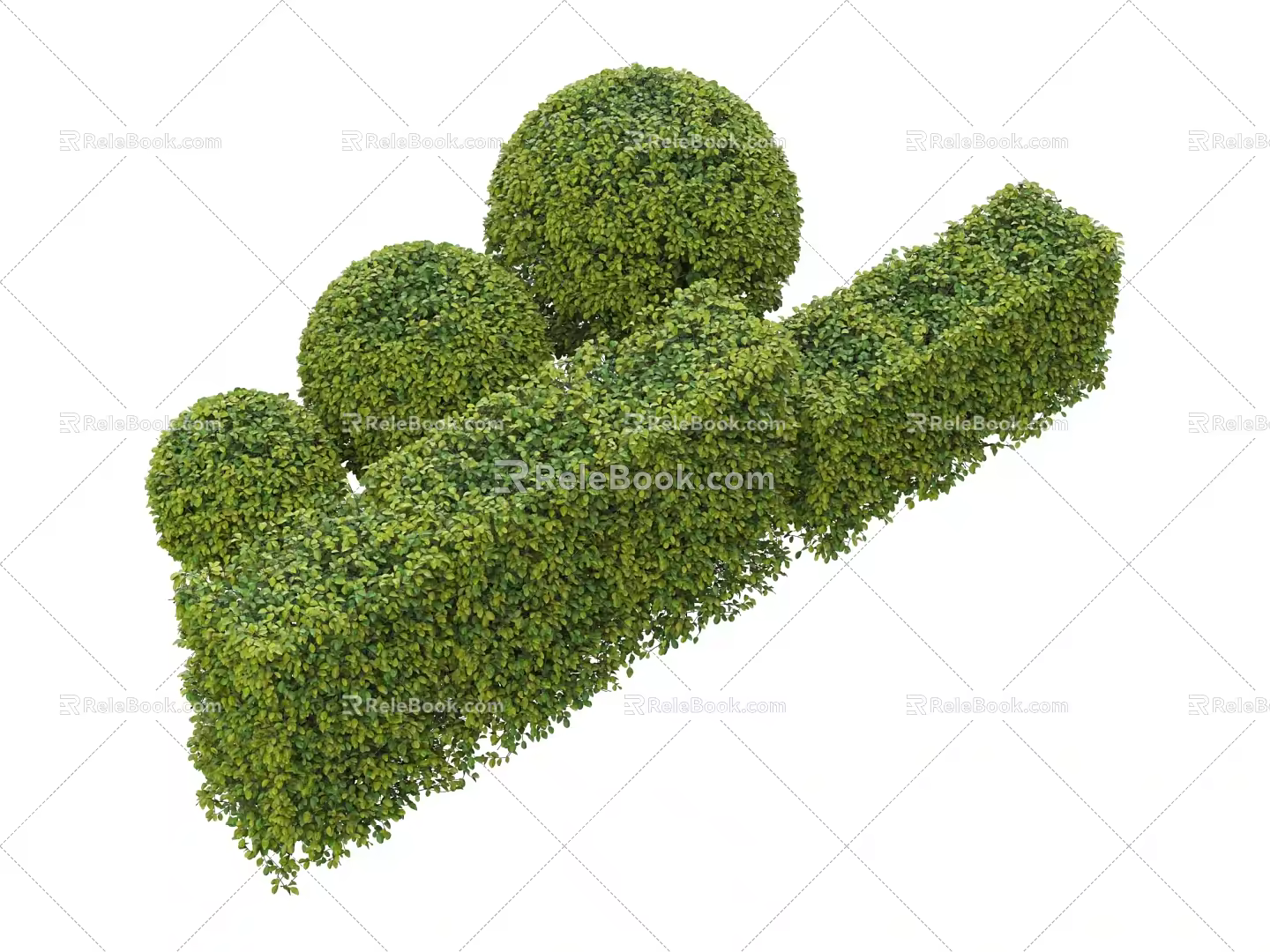 Classic Greening Shrub 3d model