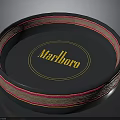 Circular Marlboro Logo Tray With Multi Colored Bands And Black Base