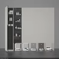 Modern Style White Cabinetry With Open Storage Compartments For Daily Use Appliances