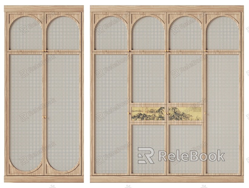 Silent Wind Solid Wood Wardrobe model