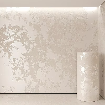 Light Beige Textured Wallpaper Roll For Interior Wall Decoration Surface 3d model