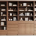 Modern bookcase 3d model