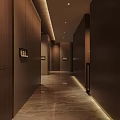 Modern Hotel Lobby Interior Design With Marble Floor Decorative Screens And Green Plants