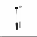 Modern Black Cylindrical Pendant Light With Minimalist Hanging Design For Home Decor