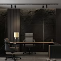 Modern Design Studio Office Interior With Workstations Desks And Pendant Lights 3d model