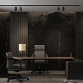 Dark office 3d model