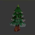 3D Rendered Tree With Green Leafy Canopy And Brown Textured Trunk Isolated On Gray Background