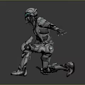 Modern Mech Warrior Mech Soldier Machine Battleguard Mechanical Battleguard 3d model