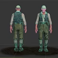 Modern man worker European worker mechanic 3d model