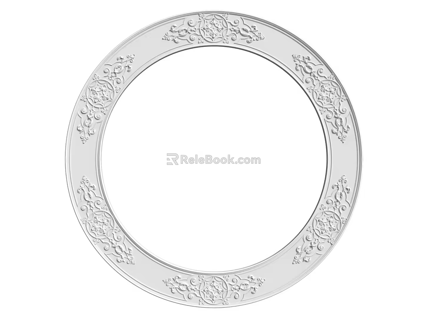 European-style lamp panel gypsum component carved 3d model