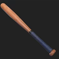 Premium Wooden Baseball Bat Sports Equipment With Blue Grip Handle