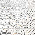 Decorative Floor Tiles With Geometric Patterns Circular Square Stripe Designs And Modern Colors