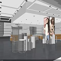 PANDA Store Modern Retail Space With Glass Facade And Interior Display Shelves