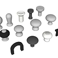 Modern Handle Door Handle Button Handle Drawer Handle Hardware Cabinet Accessories 3d model