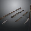 Natural Plant Wooden Sticks and Logs Displayed on Dark Background
