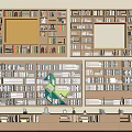 Modern Bookcase Library Bookcase Combination Low Bookcase Office Bookcase Study Bookcase 3d model
