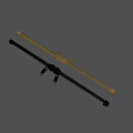 Practical Household Living Supplies Gold And Black Adjustable Pull Rod With Metal Buckle Durable Design