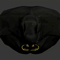 Detailed Batman Bust Sculpture With Black Helmet And Yellow Bat Symbol
