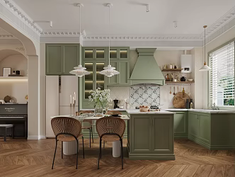 French Kitchen Restaurant Kitchen Island 3d model