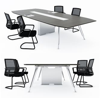 Modern Conference Table and Chair Conference Table 3d model