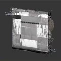 Industrial Structural Component With Metal Frame Mesh Panels And Support Legs