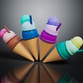 Modern Ice Cream Cartoon Ice Cream Ice Cream Cold Drink 3d model